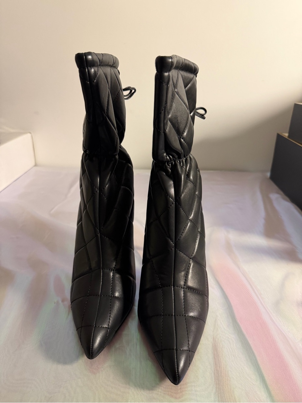Cape Robbin Black Quilted Pointed Ankle Boots